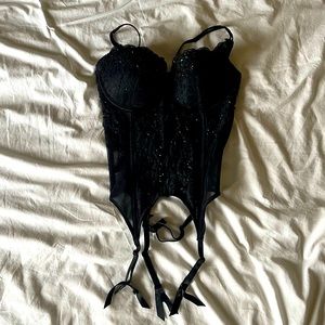 Vintage Victoria’s Secret Beaded Bustier/Corset with Garters